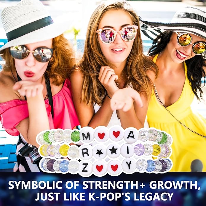 Phask for Korea-Pop Merch Bracelets Inspired Bracelets,Stackable Stretch Bracelets for Korea-Pop Stuff Fans Cosplay Outfit Gifts Accessories Jewelry Birthday Christmas