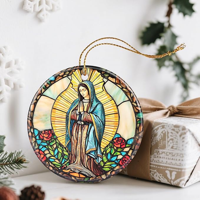 Our Lady of Guadalupe Christmas Ornaments: Christmas Tree Ornaments, Mexican Mom Holiday Decor, Stocking Stuffers, Gift Ideas, Xmas Gifts, and Latin Mom Gifts