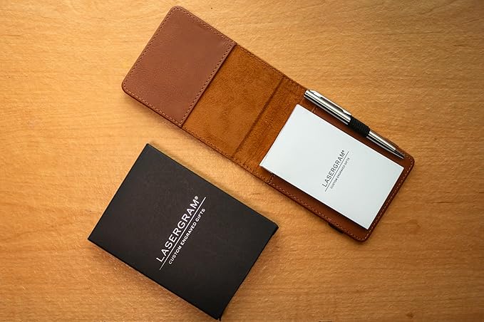LaserGram Mini Padfolio with Notepad and Pen, CNA Certified Nurse Assistant, Personalized Engraving Included (Dark Brown)