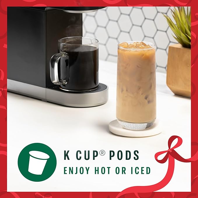 Starbucks K-Cup Coffee Pods, Peppermint Mocha Naturally Flavored Coffee for Keurig Brewers, 100% Arabica, Limited Holiday Edition, 6 Boxes (60 Pods Total)