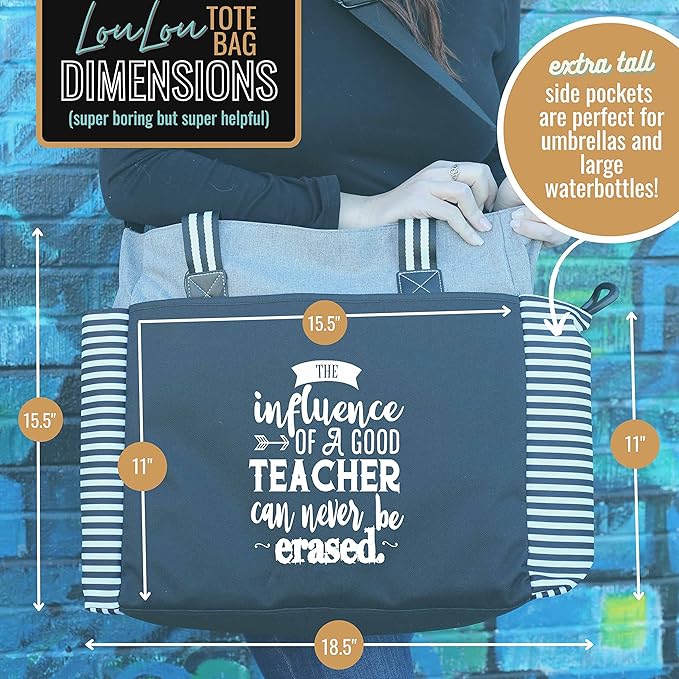 Brooke & Jess Designs Teacher Tote Bag for Work - Teacher Handbag Gifts for Women, Teacher Bag Best Teacher Appreciation Gift