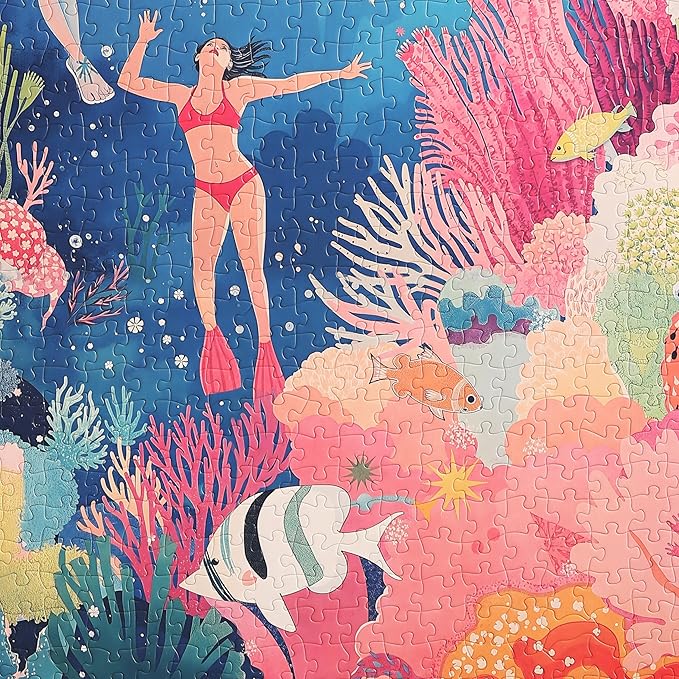 Graphinee Jigsaw Puzzles for Adults 1000 Pieces, Undersea World Puzzle, Colorful as Home Wall Decor for Family Challenging Games