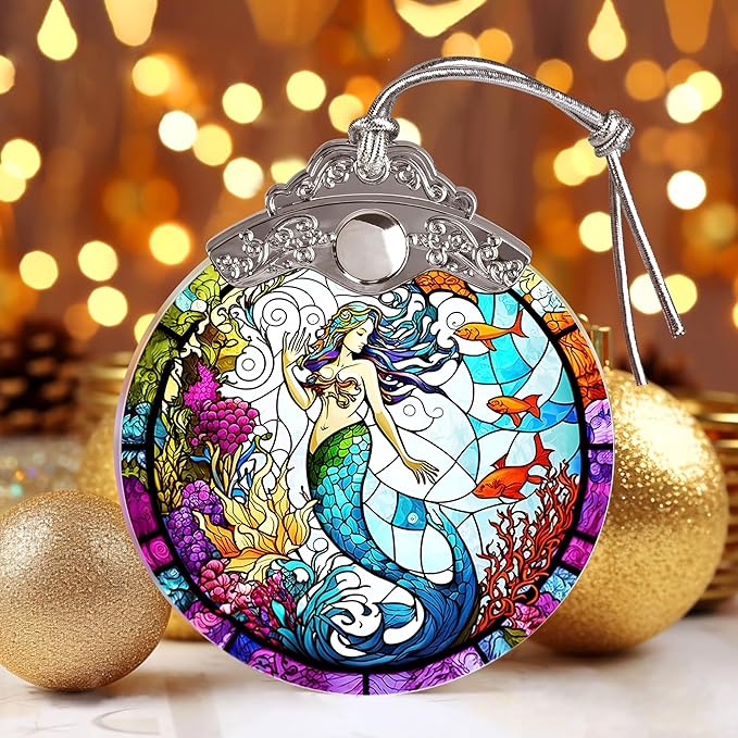 Jocidea Beautiful Mermaid Ornament - Christmas Keepsake & Stocking Stuffer - Gift for Girls