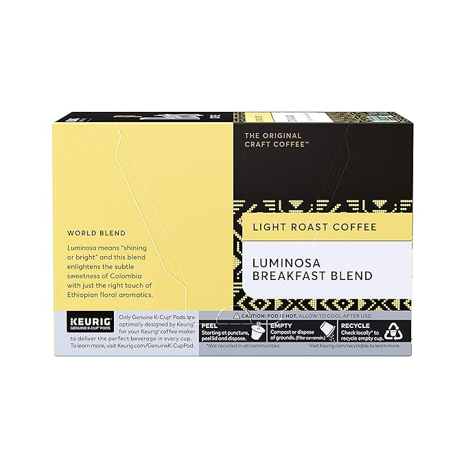 Peet's Coffee K-Cup Pack Colombia Luminosa, 10ct