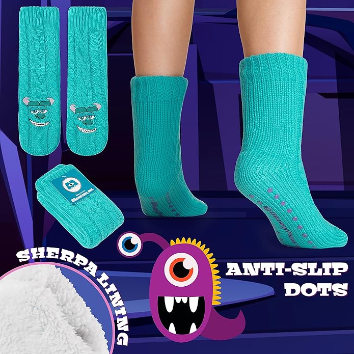 Disney Fluffy Socks for Women and Teenagers Soft Warm Slipper Socks Non Slip One Size Lounge Wear Gifts for Women