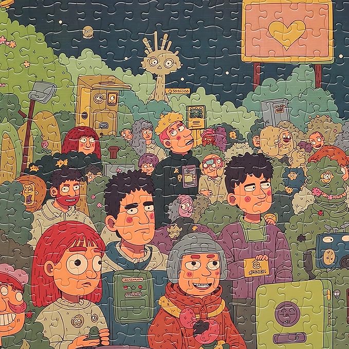 Graphinee Jigsaw Puzzles for Adults 1000 Pieces, Big News Puzzle, Colorful as Home Wall Decor for Family Challenging Games