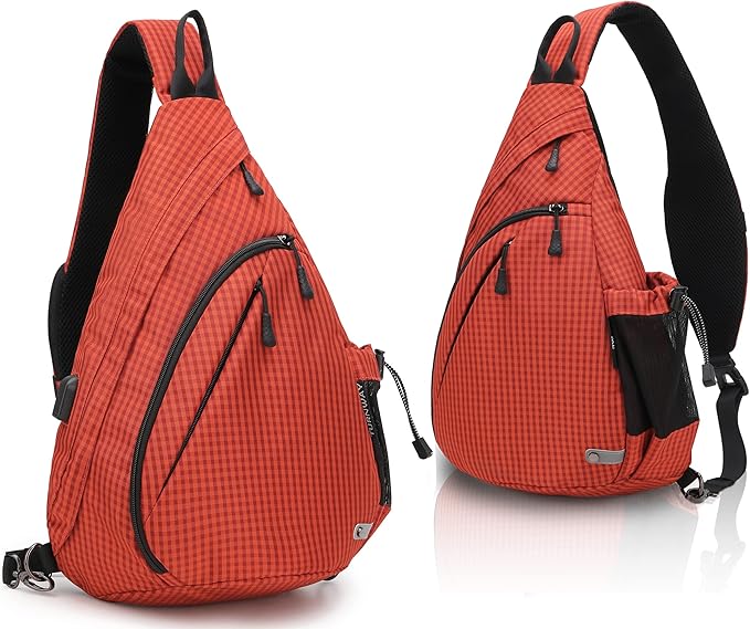 TurnWay Water-Proof Sling bag/Crossbody Backpack/Shoulder Bag with USB Charging Port for Travel, Hiking, Cycling, Camping