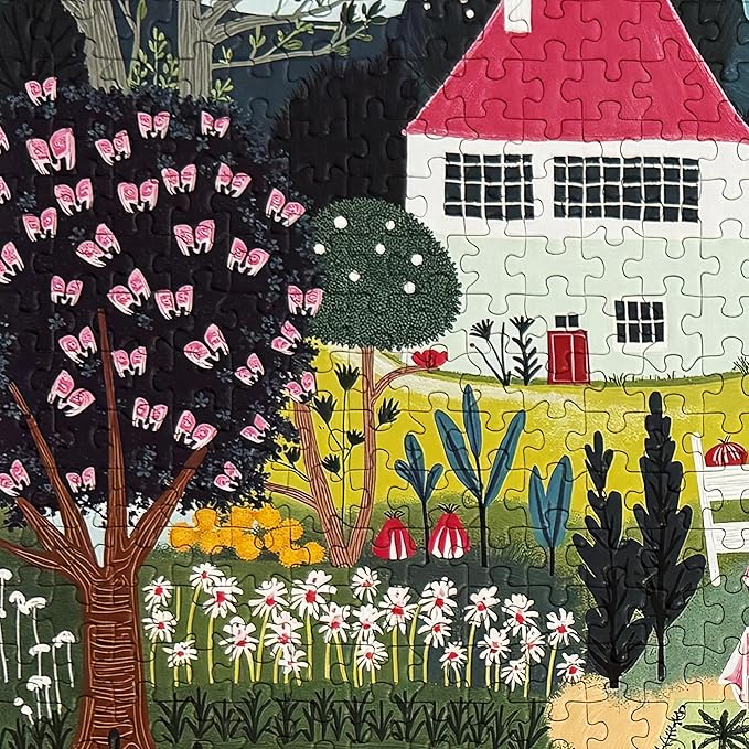 Graphinee Jigsaw Puzzles for Adults 1000 Pieces, Spring Village Life Puzzle, Colorful as Home Wall Decor for Family Challenging Games