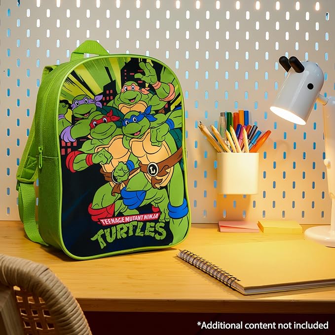 Get Trend Teenage Mutant Ninja Turtles Mini Backpack Kids Toddlers 12x9” Rucksack Kindergarten Bag Preschool Sports Backpacks 3+ Gifts for Kids (Green TMNT)