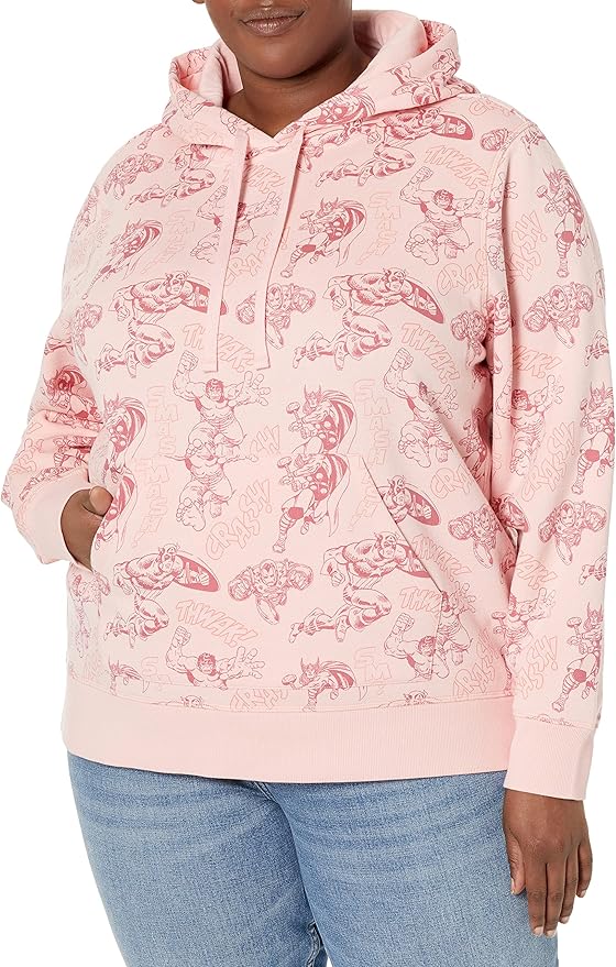 Amazon Essentials Disney | Marvel | Star Wars | Princess Women's Fleece Pullover Hoodie Sweatshirts (Available in Plus Size)