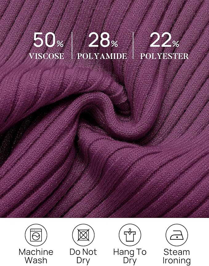 ZESICA Women's Long Sleeve Crewneck Shirts 2026 Fall Ribbed Knit Sweater Slim Fitted Casual Basic Tee Tops