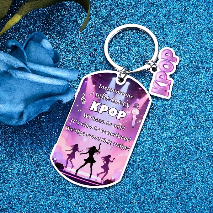 Kpop Keychain Kpop Gifts for Girls K-Pop Merch K-Pop Accessories for Girl Valentines Day Birthday Gifts for Daughter Music Lovers Korean Music Fan Stuff Stocking Stuffer School Supplies for Teen Girls