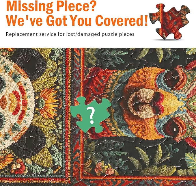 Naturelish Jigsaw Puzzles for Adults 1000 Pieces, Beautiful Detailed Difficult Challenging Puzzle for Relaxing Evening Home Decor, 20x27 Inches, Animal Knitting