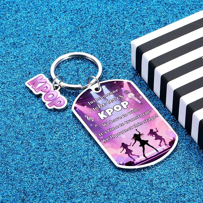 Kpop Keychain Kpop Gifts for Girls K-Pop Merch K-Pop Accessories for Girl Valentines Day Birthday Gifts for Daughter Music Lovers Korean Music Fan Stuff Stocking Stuffer School Supplies for Teen Girls