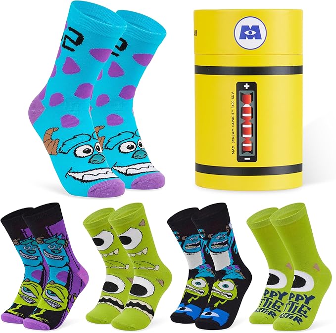Disney Socks for Women and Teens, Pack of 5 or 6, US Size 4‑9, Soft and Breathable Novelty Socks Cozy Gifts for Women
