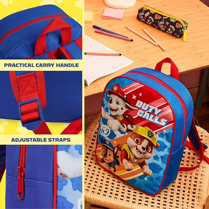 Get Trend Paw Patrol Mini Backpack Kids Toddlers 12x9” Rucksack Kindergarten Bag Preschool Sports Travel Backpacks 3+ Gifts for Kids (Blue Paw Patrol)