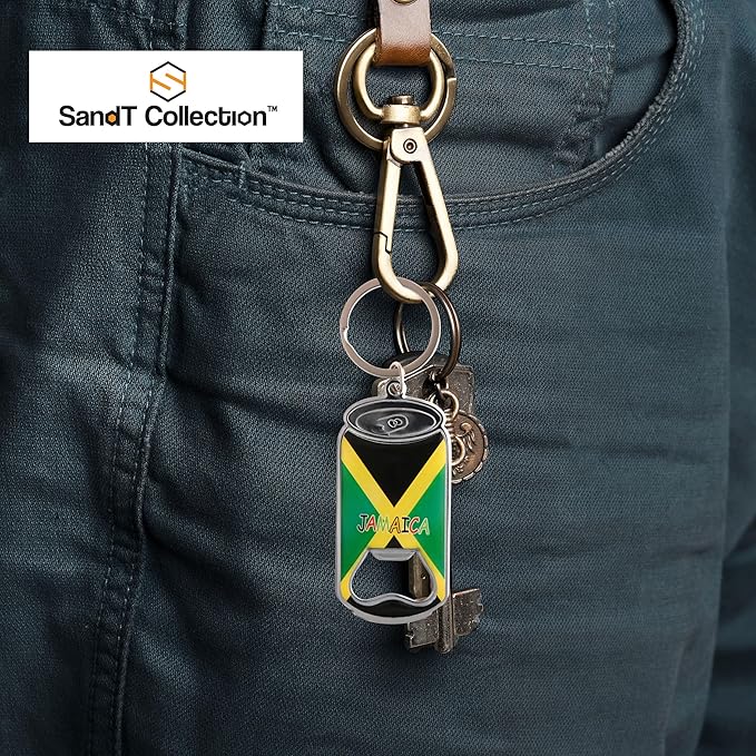 Beer Bottle Opener Keychain - Set of 3 (Jamaica Multicolor)