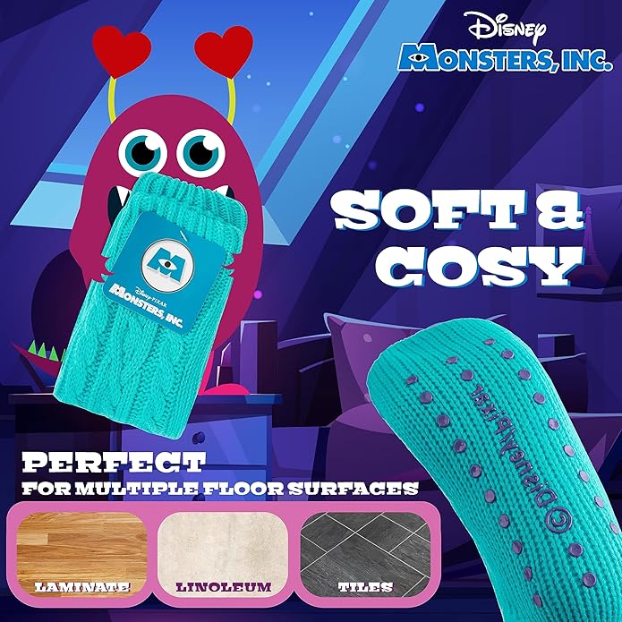 Disney Fluffy Socks for Women and Teenagers Soft Warm Slipper Socks Non Slip One Size Lounge Wear Gifts for Women