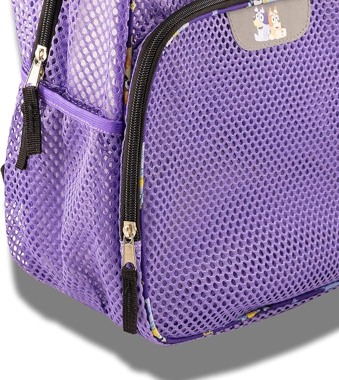 Bluey Backpack for Kids | Bluey and Bingo Bookbag for Girls, Boys, Unisex | Toddler Travel Bag, Mesh Cordura Lightweight Backpack | Ages 3+