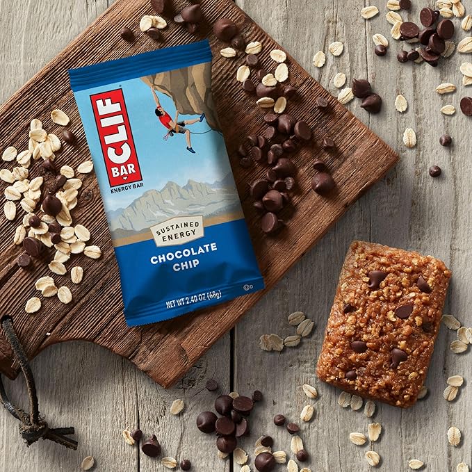 CLIF BAR - Energy Protein Bars - Chocolate Chip - Made with Organic Oats - Energy Bars - Non-GMO - (15 Pack)
