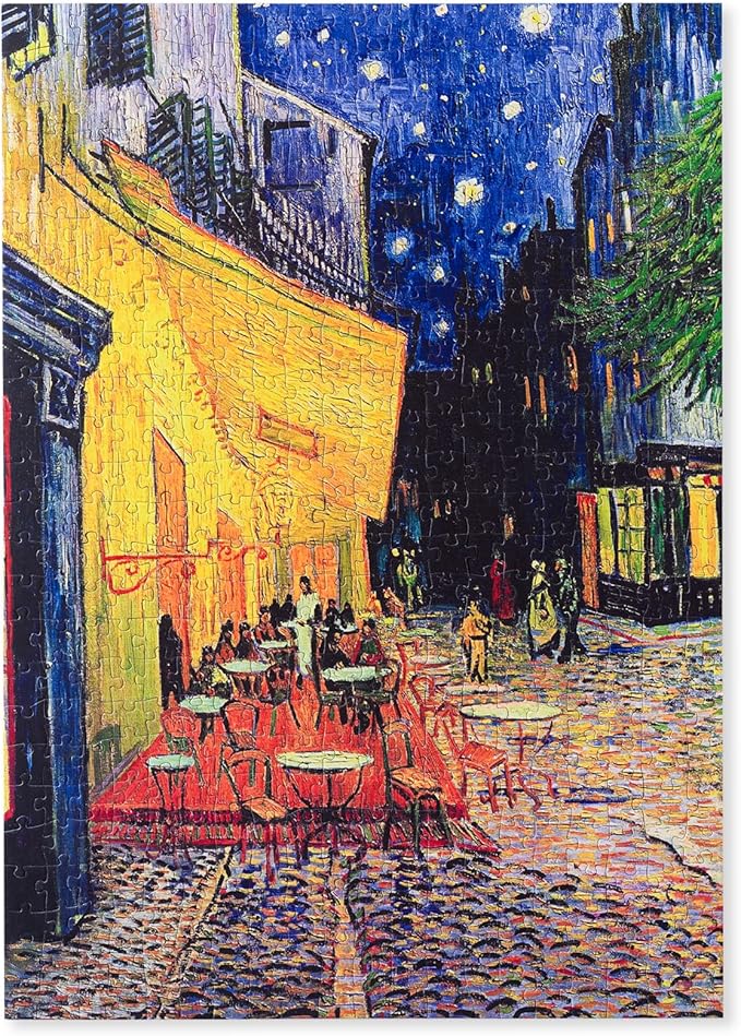 MOSAIC PUZZLES Cafe Terrace at Night Puzzles for Adults - Premium Jigsaw Puzzles, 500 Pieces