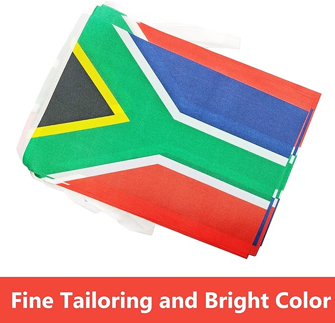 Yamiuo 100 Feet South Africa String Flag, 76 Pcs South Africa Banner Flag, Small Mini World Banner Flags for Sports Events, Bars Decorations, School Festivals, Party Decorations, Celebrations (South Africa)