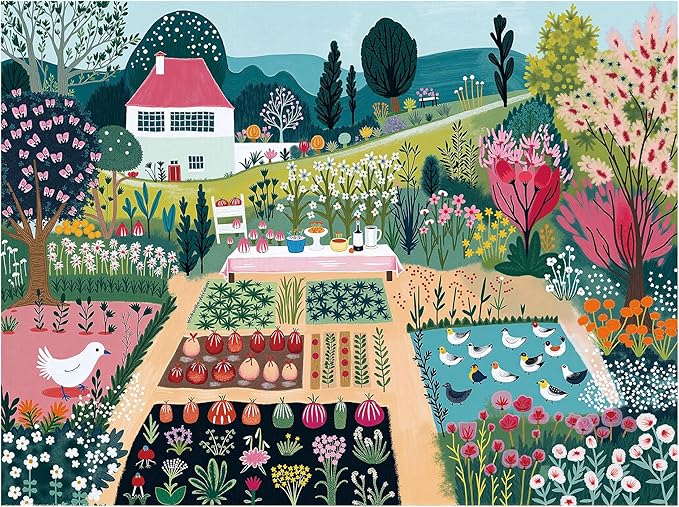 Graphinee Jigsaw Puzzles for Adults 1000 Pieces, Spring Village Life Puzzle, Colorful as Home Wall Decor for Family Challenging Games