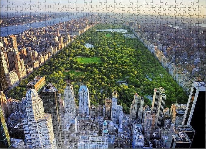 MyPuzzle Aerial View of Central Park Manhattan New York - Premium 500 Piece Jigsaw Puzzle for Adults