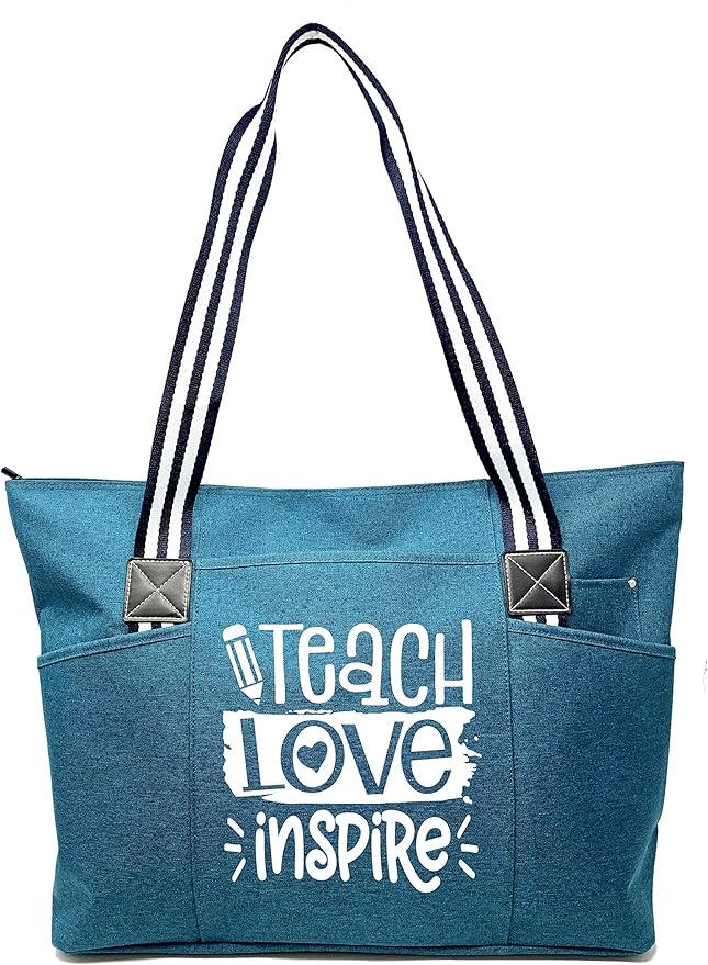 Brooke & Jess Designs Teacher Tote Bag for Work - Teacher Handbag Gifts for Women, Teacher Bag Best Teacher Appreciation Gift