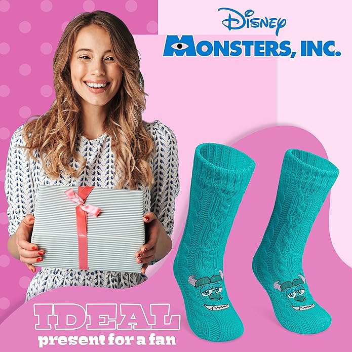 Disney Fluffy Socks for Women and Teenagers Soft Warm Slipper Socks Non Slip One Size Lounge Wear Gifts for Women