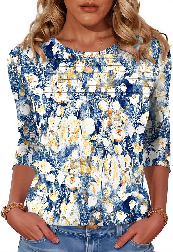 Blouses for Women Dressy Casual Long Sleeve Fall Fashion Tops Trendy Outfits for Work Office Shirts Thicker Clothes