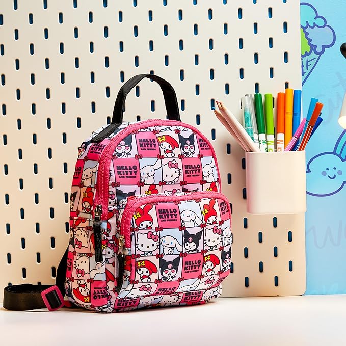 Get Trend Hello Kitty Mini Backpack for Kids Girls 9x7” Travel Bag Kawaii Bag for Daycare Trips Vacation Fashion Gifts for Girls (Pink Hello Kitty)