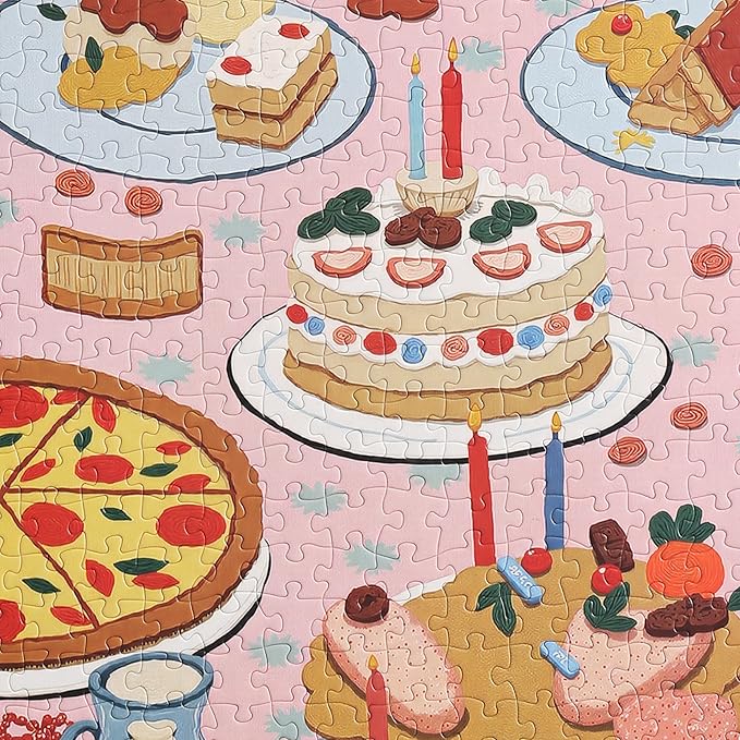 Graphinee Jigsaw Puzzles for Adults 1000 Pieces, Dog Birthday Party Puzzle, Colorful as Home Wall Decor for Family Challenging Games