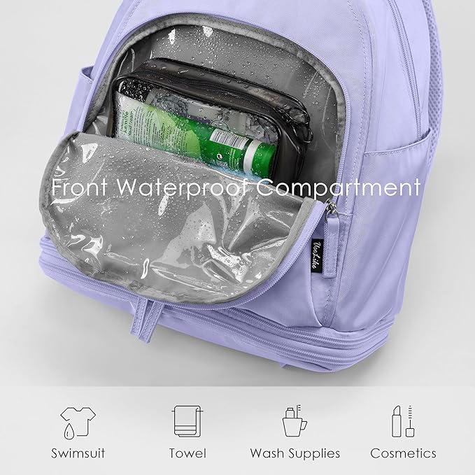 Gym Backpack for Women Men, Lightweight Gym Bag with Shoe Compartment, Waterproof Workout Backpack with Wet Pocket