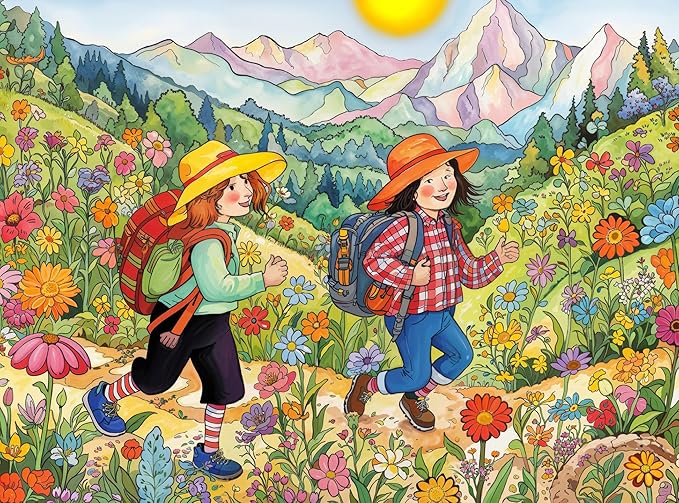 Cross & Glory – Jigsaw Puzzle for Adults 1000 Piece | Sunny Trails: McKenna & Maisie’s Adventure | Whimsical Art Style | Vibrant Design | Satin Finish | 20x27 Inches