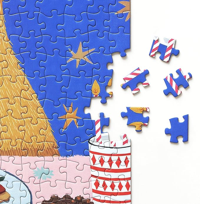 Graphinee Jigsaw Puzzles for Adults 1000 Pieces, Dog Birthday Party Puzzle, Colorful as Home Wall Decor for Family Challenging Games