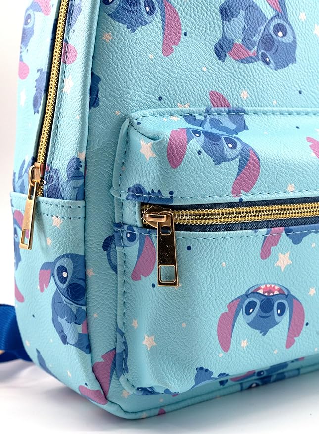 Disney Lilo and Stitch Backpack for Women, Men, Boys, Girls, Unisex | Cute PU Leather 10" Stitch Mini Backpack Purse Shoulder Purse | Stitch Bag and Stitch Accessories