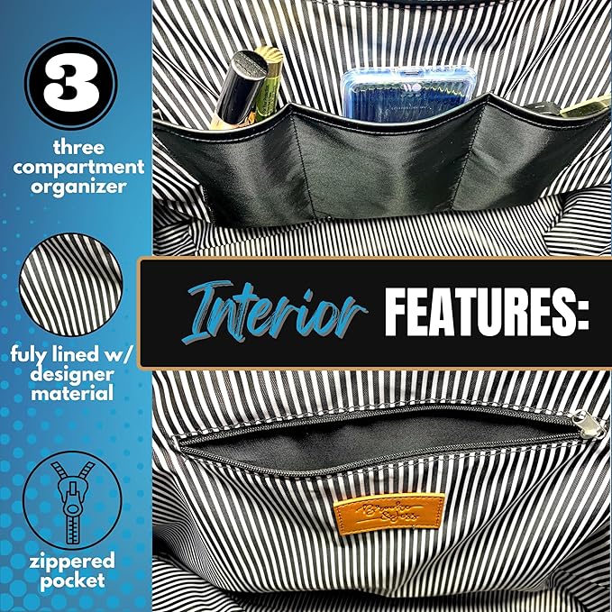 Brooke & Jess Designs Teacher Tote Bag for Work - Teacher Handbag Gifts for Women, Teacher Bag Best Teacher Appreciation Gift