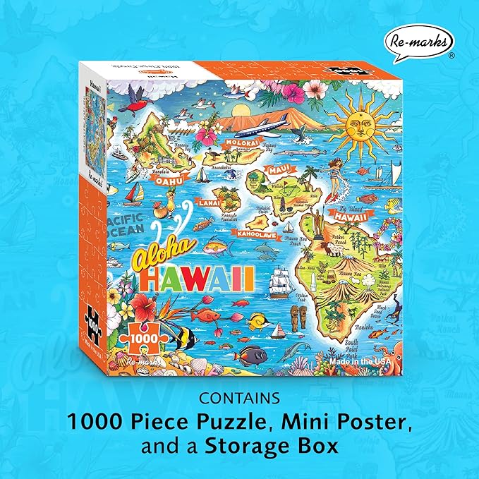 Re-marks Aloha Hawaii 1,000-Piece Jigsaw Puzzle for All Ages