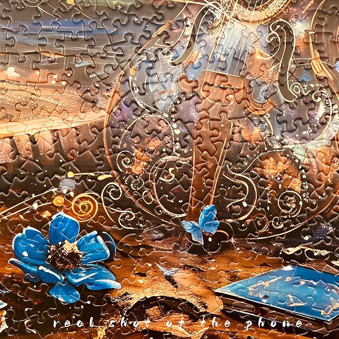 Naturelish Guitar Moon Night Jigsaw Puzzles for Adults 1000 Pieces, Murder Mystery, Unique Brain Challenging Shaped Puzzle for Game Night, Family, Friends, Size 26.6x19.2