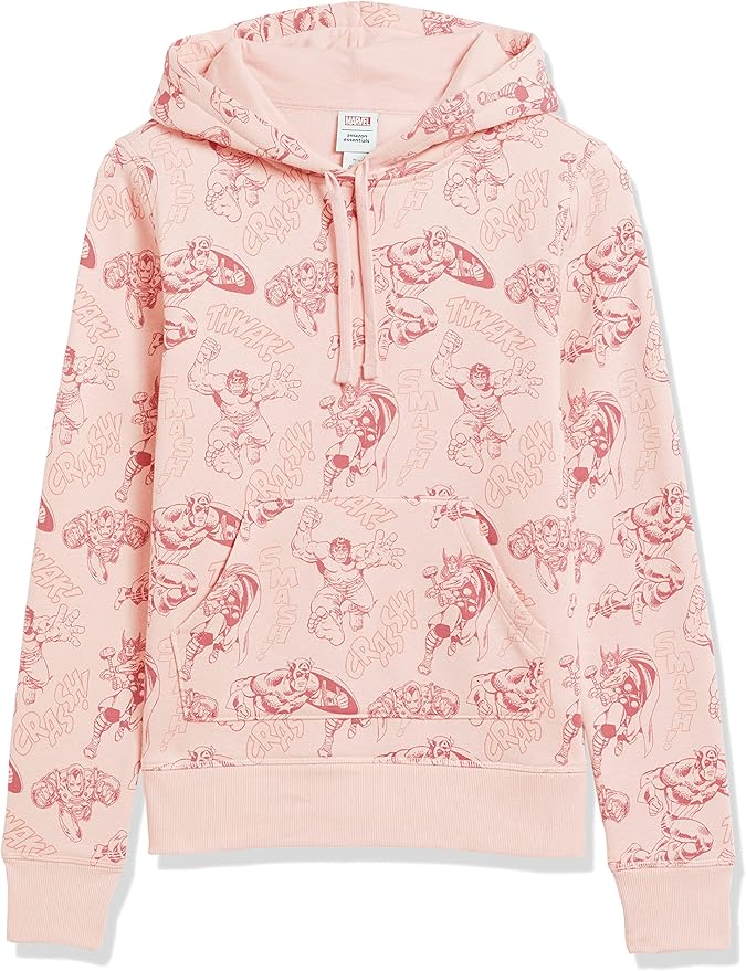 Amazon Essentials Disney | Marvel | Star Wars | Princess Women's Fleece Pullover Hoodie Sweatshirts (Available in Plus Size)