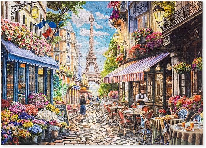 MOSAIC PUZZLES Bonjour, Paris! Puzzles for Adults - Premium Jigsaw Puzzles, 1000 Pieces