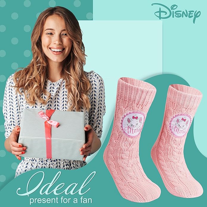 Disney Fluffy Socks for Women and Teenagers Soft Warm Slipper Socks Non Slip One Size Lounge Wear Gifts for Women