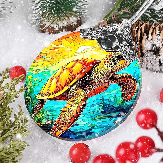 Jocidea Sea Turtle Ornament - Christmas Keepsake & Stocking Stuffer - Turtle Gift
