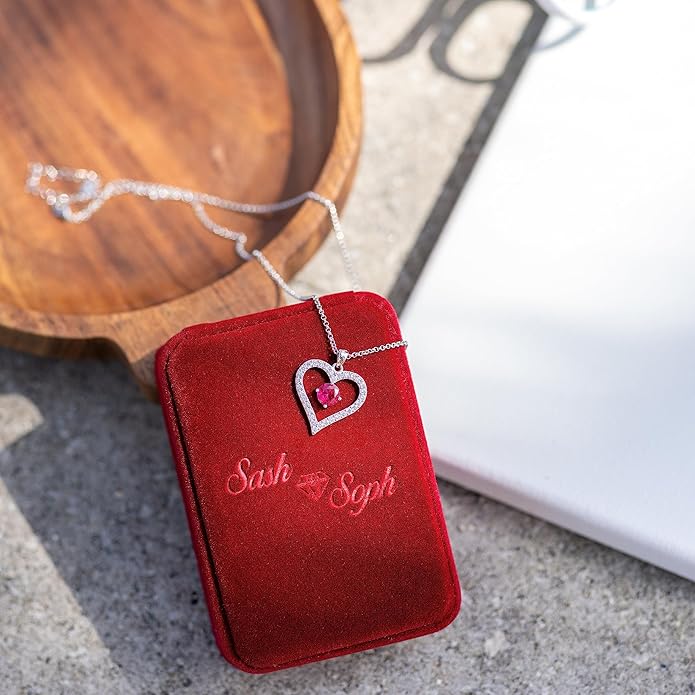 Sash & Soph Infinity Heart Necklace for Women. 925 Sterling Silver Heart Necklace for Girlfriend, Love Heart Pendant on 18" Chain with 2" Extender (Rose Gold or Gold Plated)