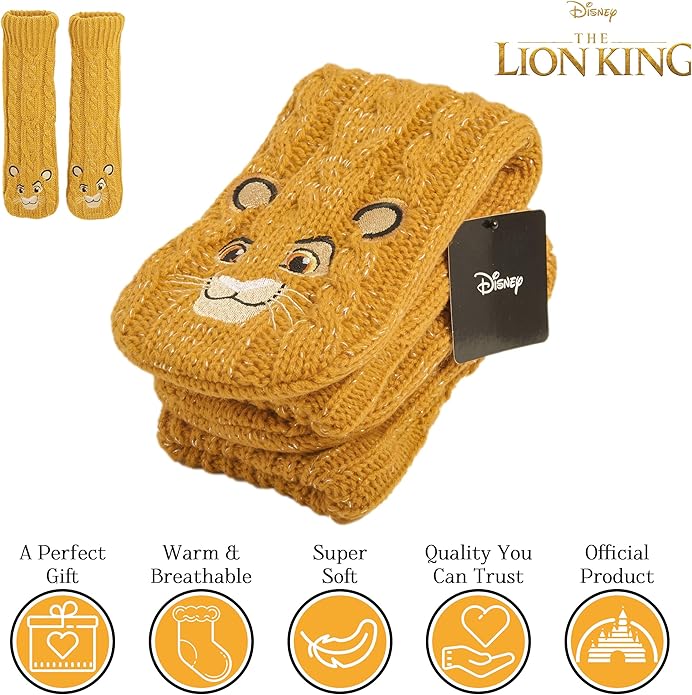 Disney Fluffy Socks for Women and Teenagers Soft Warm Slipper Socks Non Slip One Size Lounge Wear Gifts for Women