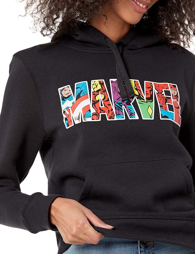 Amazon Essentials Disney | Marvel | Star Wars | Princess Women's Fleece Pullover Hoodie Sweatshirts (Available in Plus Size)
