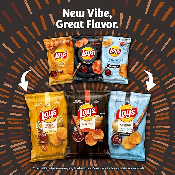 Lay's Potato Chips, Regular & Kettle Variety Pack, (Pack of 40)
