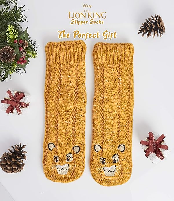 Disney Fluffy Socks for Women and Teenagers Soft Warm Slipper Socks Non Slip One Size Lounge Wear Gifts for Women