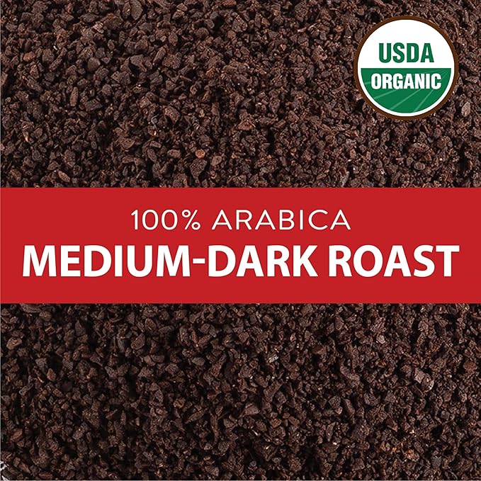 SF Bay Coffee Organic Rainforest Blend 28 oz Bag, Ground Medium Dark Roast, USDA Organic